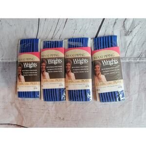 Wright's 4 Packs Yale Blue #078 Bias Tape Maxi Piping 1/2" Wide x 2 1/2 Yds New